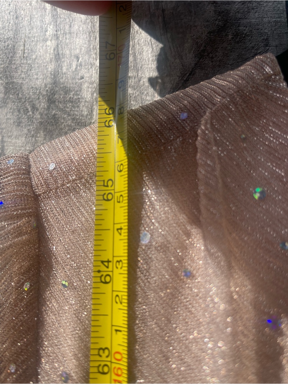 Baltic Born Beige Sparkle Sequin Dress Sz XXL Tall - Picture 9 of 15